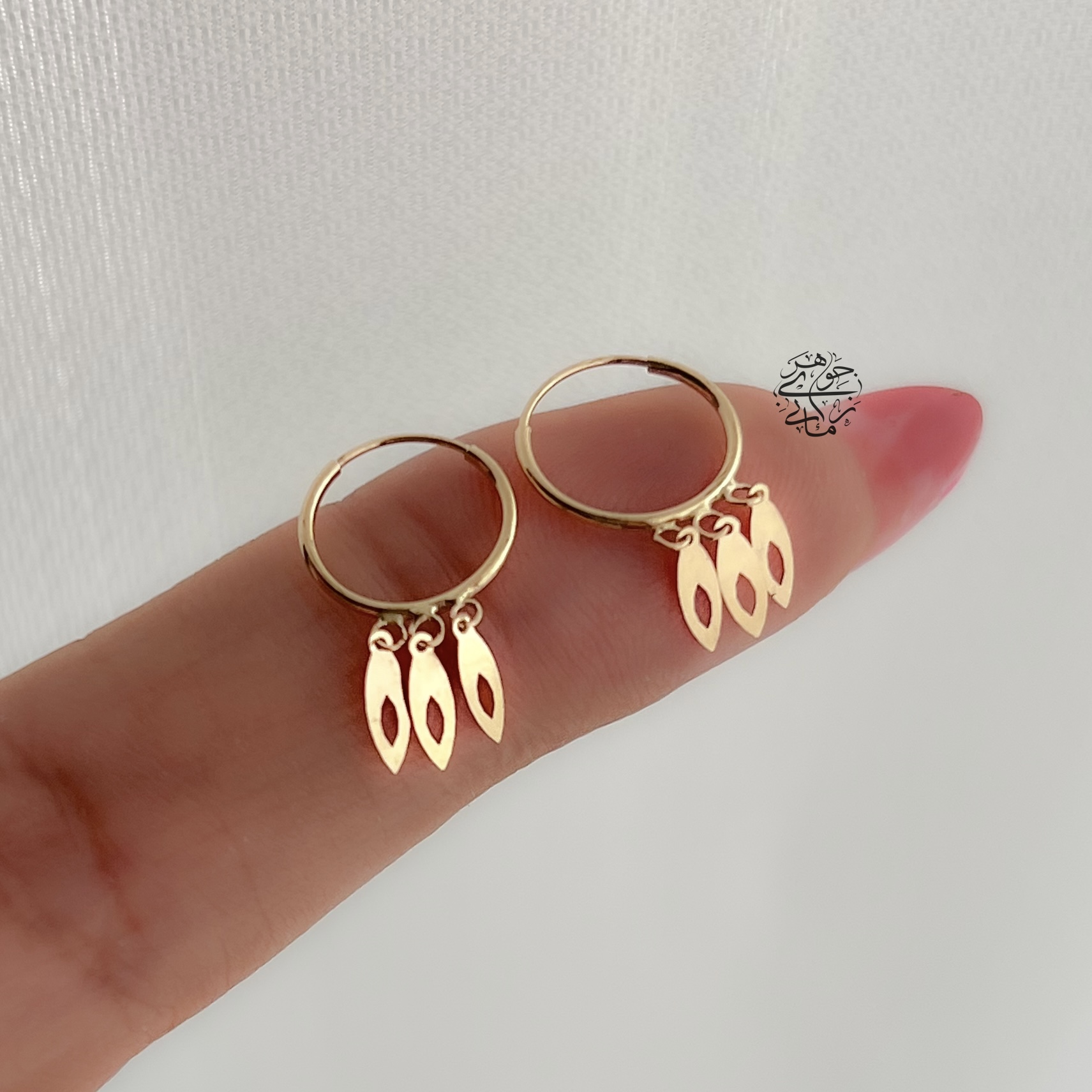 گوشواره سه آویز طلا